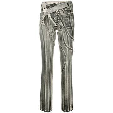 high-waisted multiline jeans