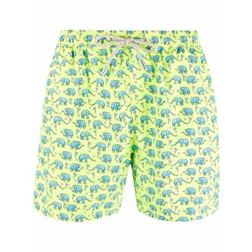 elephant golf print swim shorts