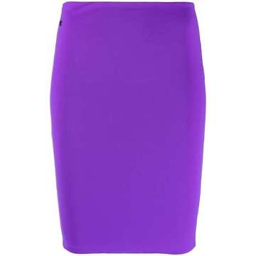 ruched jersey mini skirt