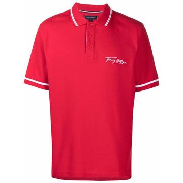 logo-print short-sleeved polo shirt