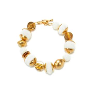 WHITE MIST白珊瑚24K镀金黄铜珠串手链