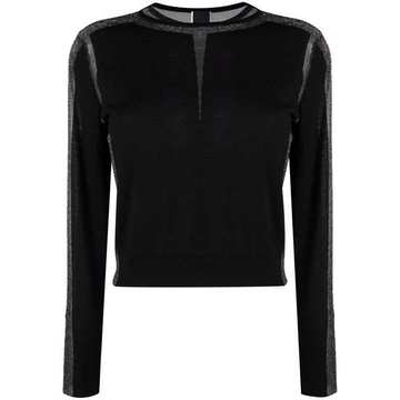 long-sleeved lurex sweatshirt