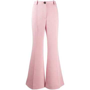 twill wide-leg trousers