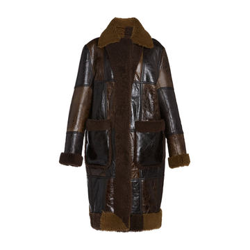 Two-Tone Shearling Coat