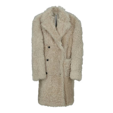 Longline Reversible Shearling Coat