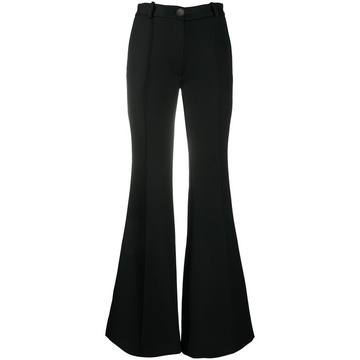 flared mid-rise trousers