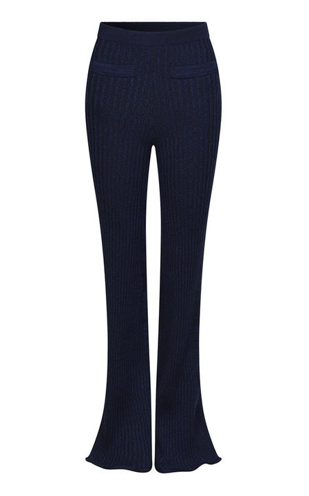 Ribbed-Knit Flared-Leg Pants展示图