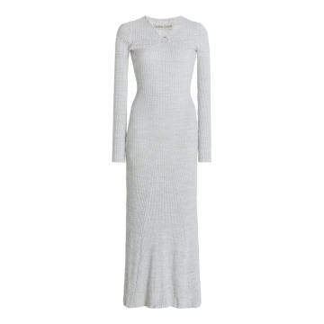 Halle Cutout Ribbed-Knit Cotton Maxi Dress