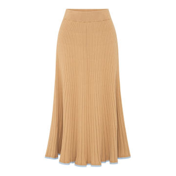 Felicia Contrast Cotton Midi Skirt