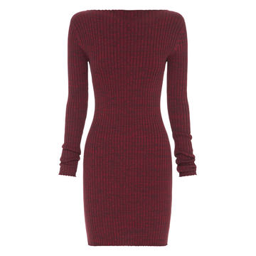 Elka Ribbed-Knit Mini Dress