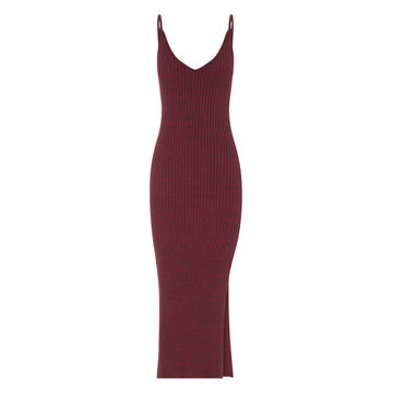 Nash Ribbed-Knit Slip Dress