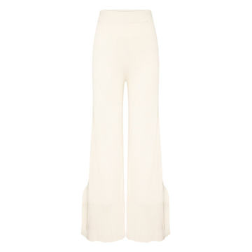 Jordon Ribbed Cotton Wide-Leg Pants