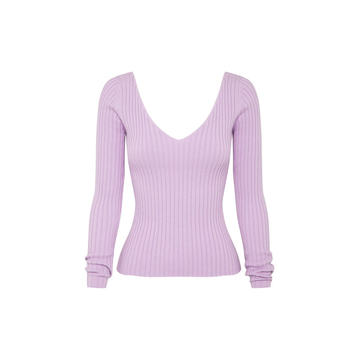 Elsa Ribbed-Knit Cotton Top