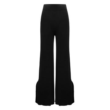 Jordon Ribbed Cotton Wide-Leg Pants