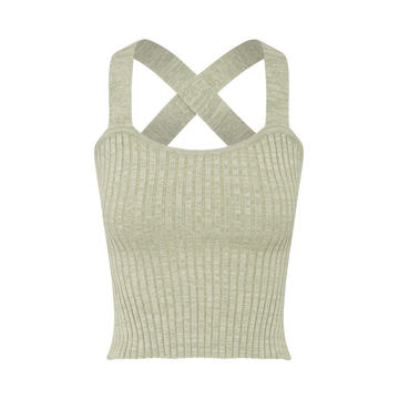 Linnea Ribbed-Knit Cotton Singlet