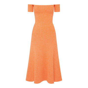 Valerie Ribbed-Knit Cotton-Blend Midi Dress