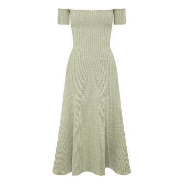 Valerie Ribbed-Knit Cotton-Blend Midi Dress