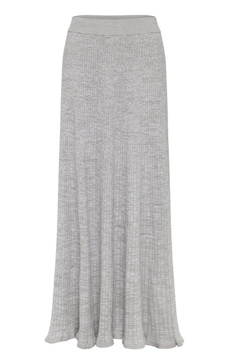 Selma Ribbed-Knit Cotton Maxi Skirt展示图