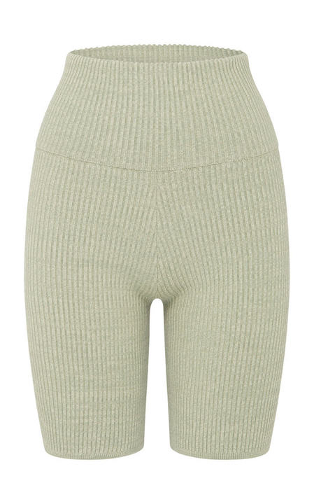 Bobby Ribbed-Knit Cotton-Blend Bike Shorts展示图