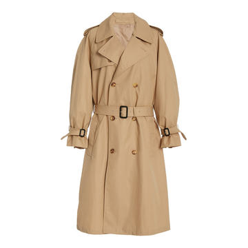 Cotton Gabardine Double-Breasted Trench Coat