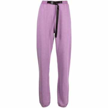 belted vintage fleece track trousers