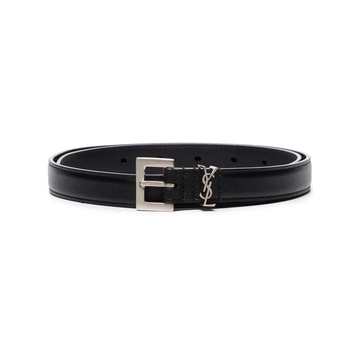 Monogram leather belt