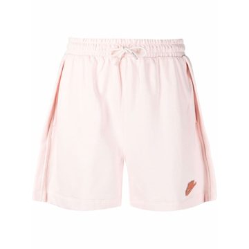 swoosh-logo cotton shorts