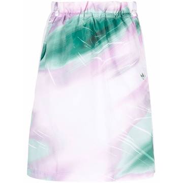 watercolour-effect track skirt