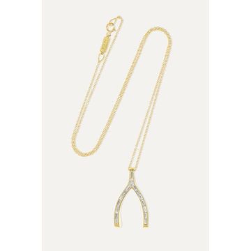 Wishbone 18K 黄金钻石项链