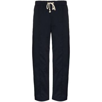 drawstring waist straight trousers