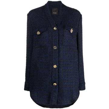 hopsack weave button-up jacket