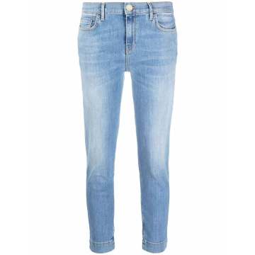 skinny-cut cropped jeans