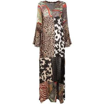 patchwork maxi dress