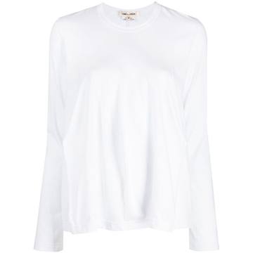 round-neck long-sleeve top