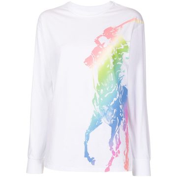 Pony print long-sleeve top