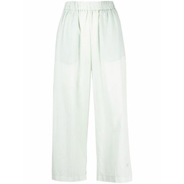 open-weave cropped trousers