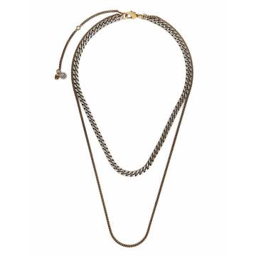 double-chain two-tone necklace