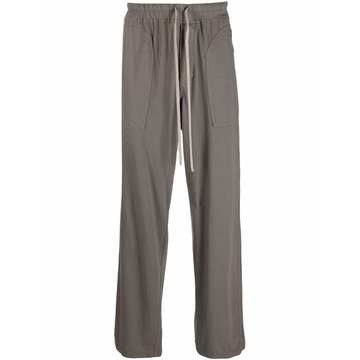 elasticated drawstring-waist trousers