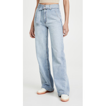 The Belted Wide Leg Jeans