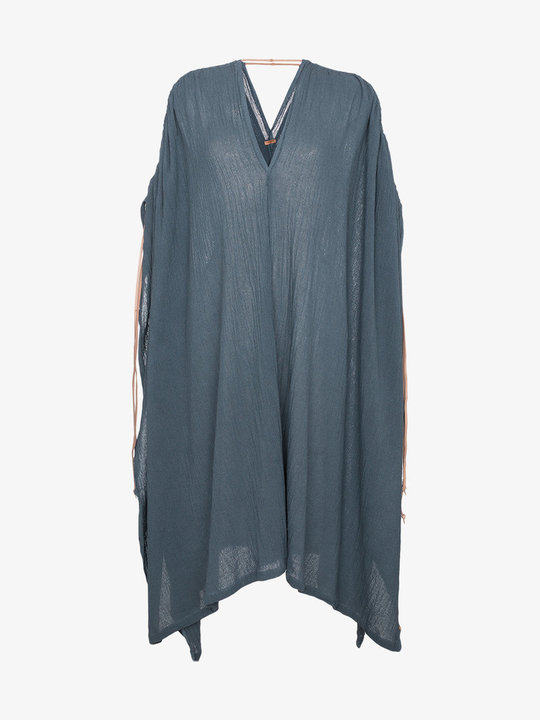 ruched shoulder kaftan dress展示图