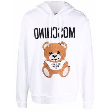 Teddy embroidered reverse hoodie