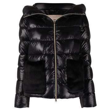 faux fur hood padded coat