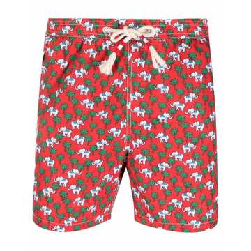 elephant-print swimming shorts