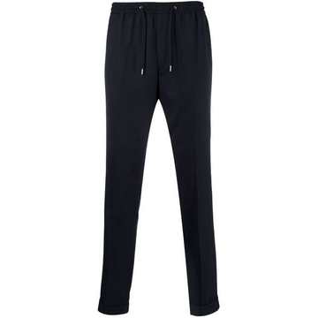 drawstring tapered leg trousers