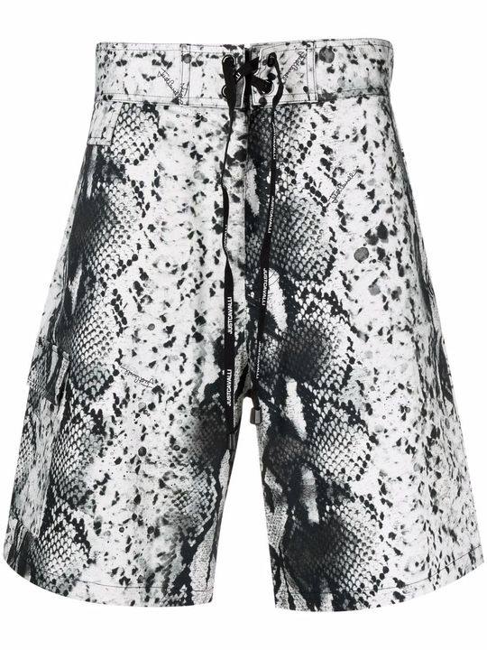 snakeskin-print bermuda shorts展示图