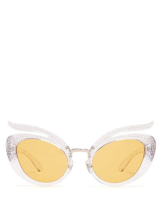 Embellished cat-eye sunglasses展示图