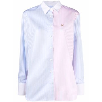 appliqué-Fox striped shirt