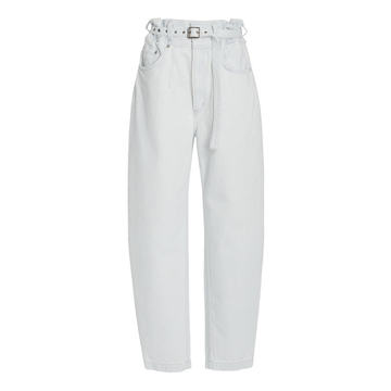 Riya Belted High-Rise Tapered Jeans