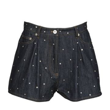 Miu Miu Embroidered Denim Shorts