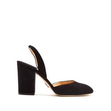 Perugia slingback suede pumps